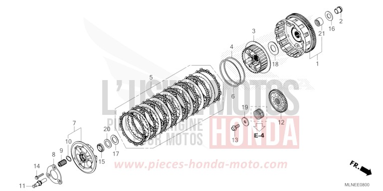 EMBRAYAGE (1) de Africa Twin GRAND PRIX RED (R380B) 2025